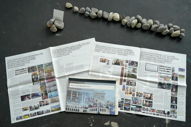 Bild:  Ausstellungsraum - "Kritischer Journalismus"